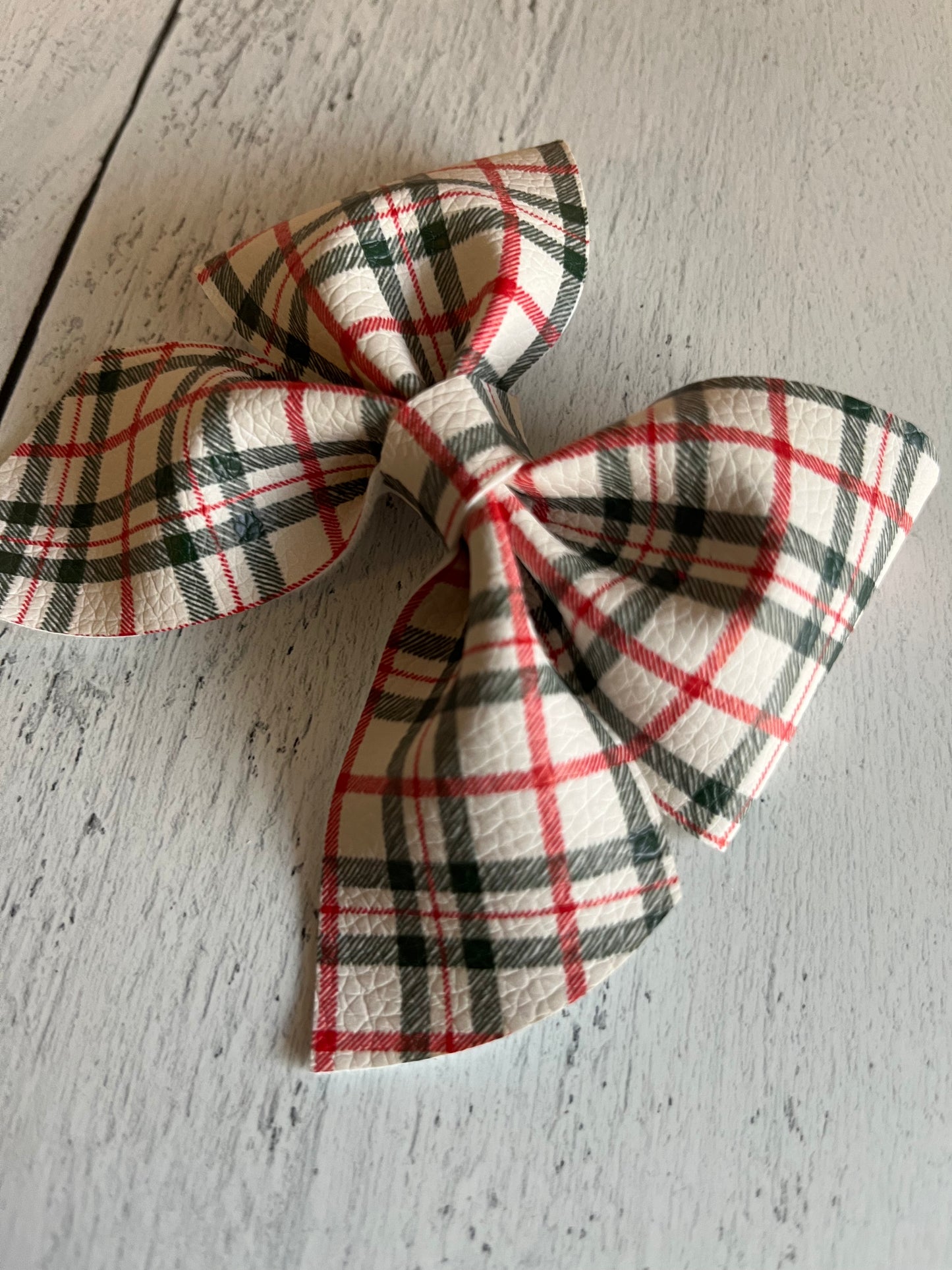 Christmas Patterned Sailor Bow Clips
