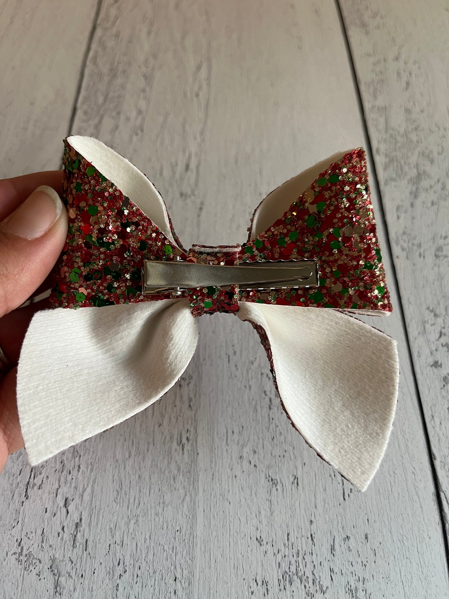 Glitter Sailor Bow Clips