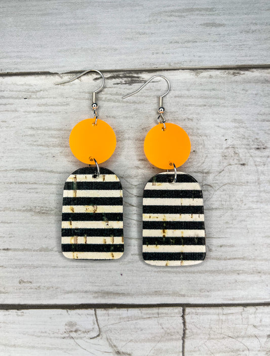 Spooky Season Stripe Dangle Earring