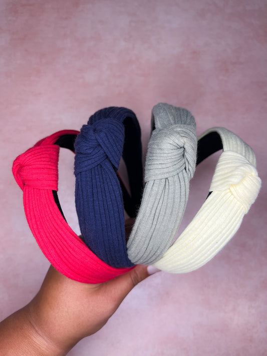 Solid Knit Knotted Headbands