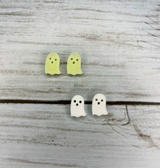 Tiny Ghost Acrylic Stud Earrings