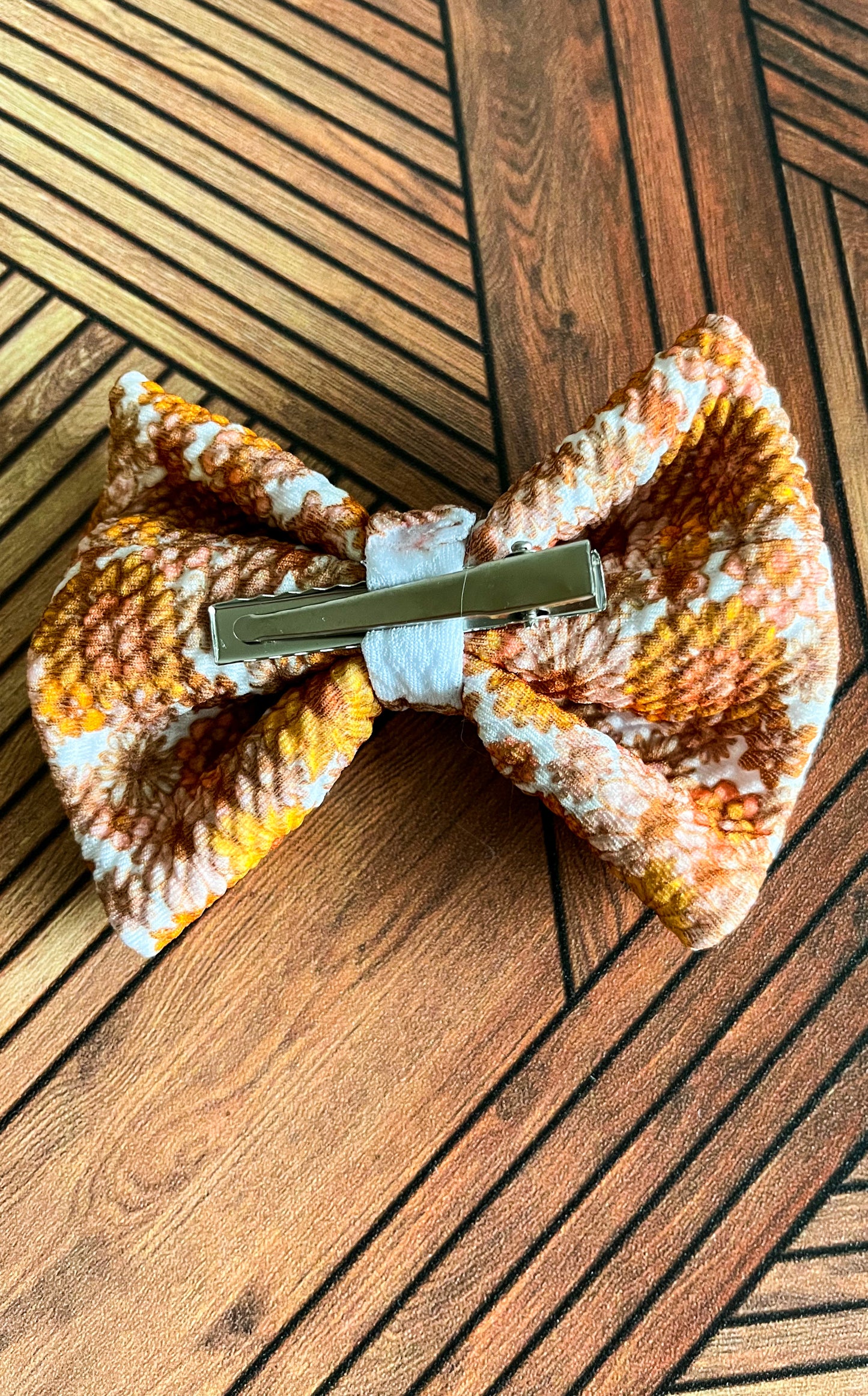 Matching Headband & Bow- Vintage Floral